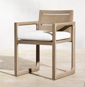 Mesa y Sillas de Comedor de Diseño Moderno para Exteriores, con Superficie de Teca Impermeable, Madera Sólida, para Patio, Hotel, Parque, Hospital o Villa - Product Image 5