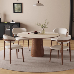 <span class=keywords><strong>Table</strong></span> à manger rétro française avec quatre chaises, combinaison haut <span class=keywords><strong>de</strong></span> gamme, appartement simple, villa, <span class=keywords><strong>table</strong></span> ronde en marbre - Product Image 1