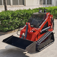 Mini-Kompaktlader mit Radantrieb, Benzinmotor, CE EPA Euro 5, für Schneeräumung, Landschaftsbau und Gartenarbeit, mit Anbaugeräten