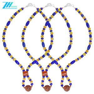 Colgante cuadrado amarillo de abejorro y ámbar Lapislázuli <span class=keywords><strong>Pietersite</strong></span> facetado naranja granate collar de piedras preciosas de moda - Product Image 5