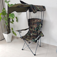 LIHENG One Stop Purchase Fauteuil simple d'extérieur avec auvent Chaise de plage portable Camping Oxford Chaise pliante en tissu
