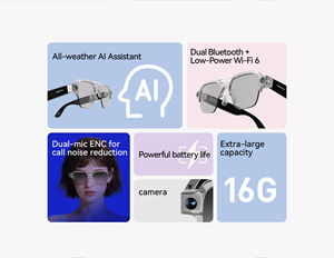 Aurakidoo Nouvelle Tendance SG03 500W Pixels Smart Bluetooth Lunettes avec Caméra Vidéo <span class=keywords><strong>pour</strong></span> Hommes Smart AI Lunettes Traduction - Product Image 2