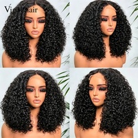 Perruques en cheveux humains vierges naturels, en dentelle suisse brute, avec boucles Pixie chinoises originales SDD, densité 300%, 20 pouces, dentelle HD 5x5, vente en gros