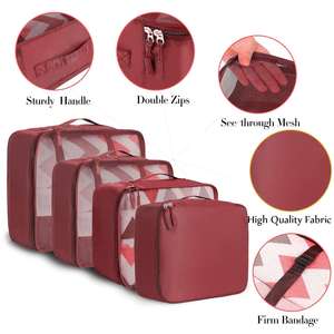 8 Bolsas de Viaje Gruesas y Ligeras, Organizadores de Accesorios de Viaje, Bolsas de Almacenamiento para Ropa, Zapatos, Cosméticos y Artículos de Aseo - Product Image 5