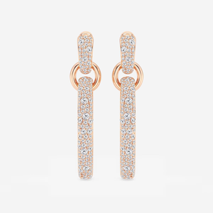 Elegantes Pendientes de Aro con Diamantes Cultivados en Laboratorio de 1 1/2 Quilates, Corte Princesa, con un Brillo Radiante, Joyería de Lujo Ética para Mujer - Product Image 1