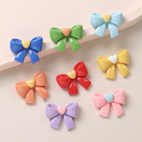 Gele Rode Bruine Zwarte Perzik Strikjes Dieren Hars Charms Slime Mobielhoesje Sleutelhanger DIY Knutseldecoratie