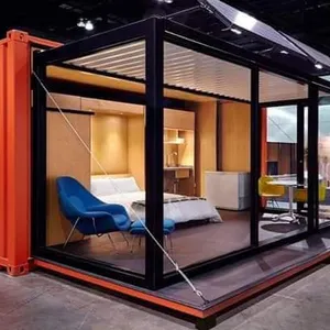 홈 저렴한 빠른 조립 컨테이너 스틸 PVC 상자 벽 창 하우스 모바일 판매 빛 화재 맞춤형 현대 호텔