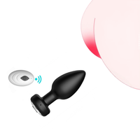 Silikon-Analplug 100% Wasserdichtes Sexspielzeug für Männer und Frauen mit Vibrierender Fernbedienung Massage