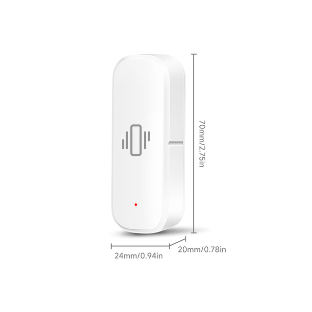 SIXWGH Tuya Smart WiFi ZigBee Vibration Sensor, Wireless Shock Motion Fall Detector, Real-Time Alarm APP Alert for Home Security
