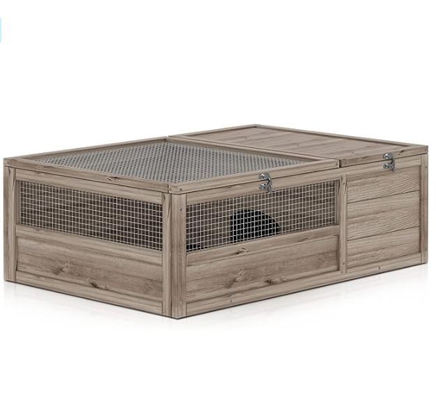 Wooden Tortoise Habitat House Indoor Outdoor
