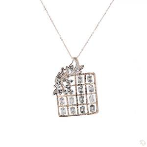 Pendentif en or et diamants pour femmes, bijoux de luxe classiques, collier élégant, collection de cadeaux - Product Image 4