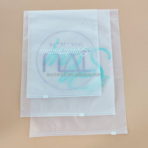 Biodegradabile serratura della chiusura lampo sacchetto di plastica con il logo per il confezionamento di abiti - Product Image 1