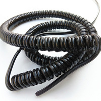 Câble électrique à ressort personnalisé multi-conducteurs pu fabricant d'assemblage de faisceau de câbles en spirale enroulé