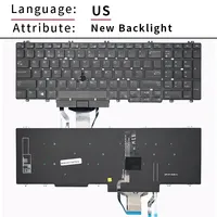 Clavier d'ordinateur portable de remplacement US/RU/SP russe pour Dell PRECISION 7530 7540 5540 P74F 15-7530 M7530 E7530 7730 7740 rétroéclairé