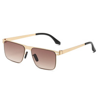 STORY STY9286A Lunettes de soleil légères à monture métallique Lunettes de soleil classiques vintage rectangulaires Lunettes de soleil de conduite dégradées
