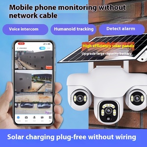 กล้องวงจรปิดไร้สาย V380 สำหรับภายนอกอาคาร แบบหมุนได้สามทิศทาง ใช้พลังงานแสงอาทิตย์ ควบคุมผ่านมือถือ รองรับการเข้าถึงระยะไกล รับประกัน 1 ปี เซ็นเซอร์ CMOS เชื่อมต่อระบบคลาวด์ - Product Image 2