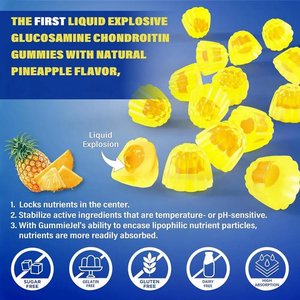 Gomitas de Glucosamina, Condroitina y MSM Herbales Sin Azúcar con Cúrcuma, Vitaminas para el Soporte Articular Rellenas de Líquido para Aumentar la Energía - Product Image 3