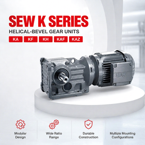 Reductor de Engranajes Helicoidales Cónicos de la Serie SEW KF, Modelos KF37, KF49, KF57, KF67, KF77, Perfil Delgado, 1 Año de Garantía, Directo de Fábrica - Product Image 1