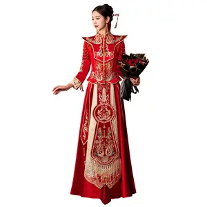 S0131G Xiuhe service bride's high -level sense 2024 new new Chinese heavy work high -end show women's wedding dress