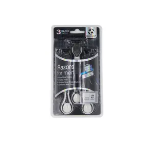 PearlMax High Quality Custom Package Three Blades Disposable with Lubricating Strip Men's Razor