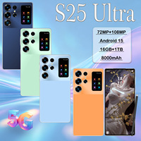 Smartphone Sportif S25 Ultra Orange Énergétique 6,9" 120Hz LCD Android 15 16Go 1To 108MP 8000mAh+ MTK Dimensity Deca Core 5G Double SIM