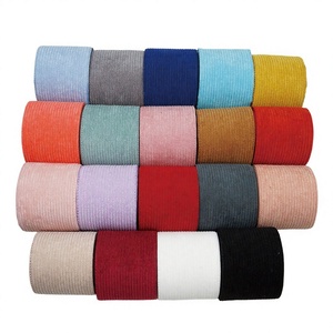 Rubans élastiques de couleur unie en gros, rubans gros-grain, élasthanne, coton tissé, artisanat DIY, 25 yards - Product Image 3