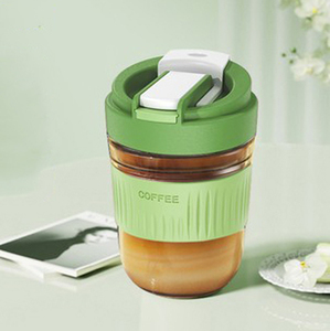 ถ้วยกาแฟทนความร้อนแบบพกพาสีสันสดใสแก้วใส่น้ำดื่มผนังสองชั้นฉนวนน่ารักสำหรับฤดูร้อน - Product Image 3
