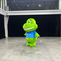 Costume gonflable personnalisé de dinosaure, mascotte gonflable marchante, costume de dinosaure gonflable de 2 m, costumes gonflables publicitaires pour adultes