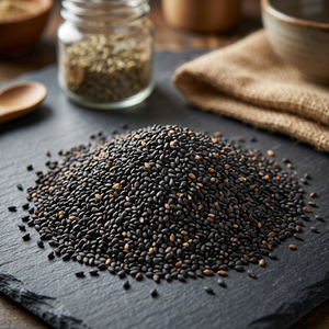 Graines de Sabja Naturelles, Graines de Basilic, Ocimum Basilicum, Matière Végétale Séchée, Ingrédient Alimentaire de Qualité, Origine Inde - Product Image 4