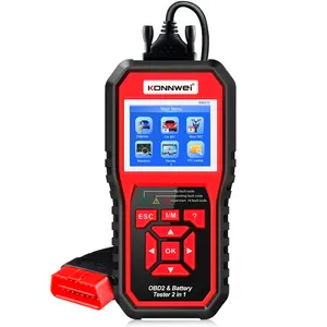 KONNWEI KW870 Car & Motorcycle Battery Tester OBD2 Diagnostics Scanner Can Print/Read/Erase Codes 6-12V Cranking/Charging Test