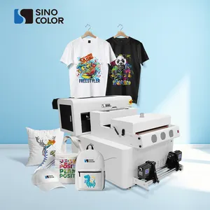 Hot Sale All in One 60cm i3200 Fluorescent Available Roll t shirt Inkjet DTF Printer With Shaker and dryer