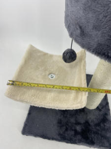 猫のためのオールインワンダークグレー猫登山フレームと巣モダンクラシックリアルサイザルおもちゃトンネル - Product Image 3