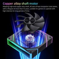 Ventilador de PC AntarcChill Negro ARGB de 120 mm con Control PWM, 5V, 3 Pines, LED RGB Direccionable, Refrigeración Silenciosa para Caja de Ordenador y Radiador de CPU