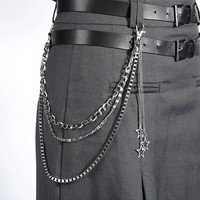 Chaîne de taille hip-hop de luxe exquise, tendance et personnalisée avec plusieurs couches, style punk européen et américain