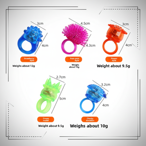 Anelli in gomma LED lampeggianti, giocattoli luminosi da dito per feste, a forma di cuore e corona, morbidi in plastica fluorescente, stile fragola per bambini - Product Image 3