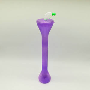 Haltères en plastique multicolores personnalisées, tasses en verre de jardin, cannette de bière à long cou pour kits de fournitures de fête jetables - Product Image 2