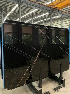 Prix usine Noir Aziza marbre noir avec veines d'or blanc dalles <span class=keywords><strong>de</strong></span> marbre Dorato polies pour comptoir <span class=keywords><strong>de</strong></span> salle <span class=keywords><strong>de</strong></span> bain - Product Image 5