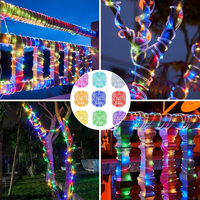 Guirlande lumineuse LED étanche IP65 pour décoration de sapin de Noël en extérieur, fil de cuivre, blanc chaud 2700K