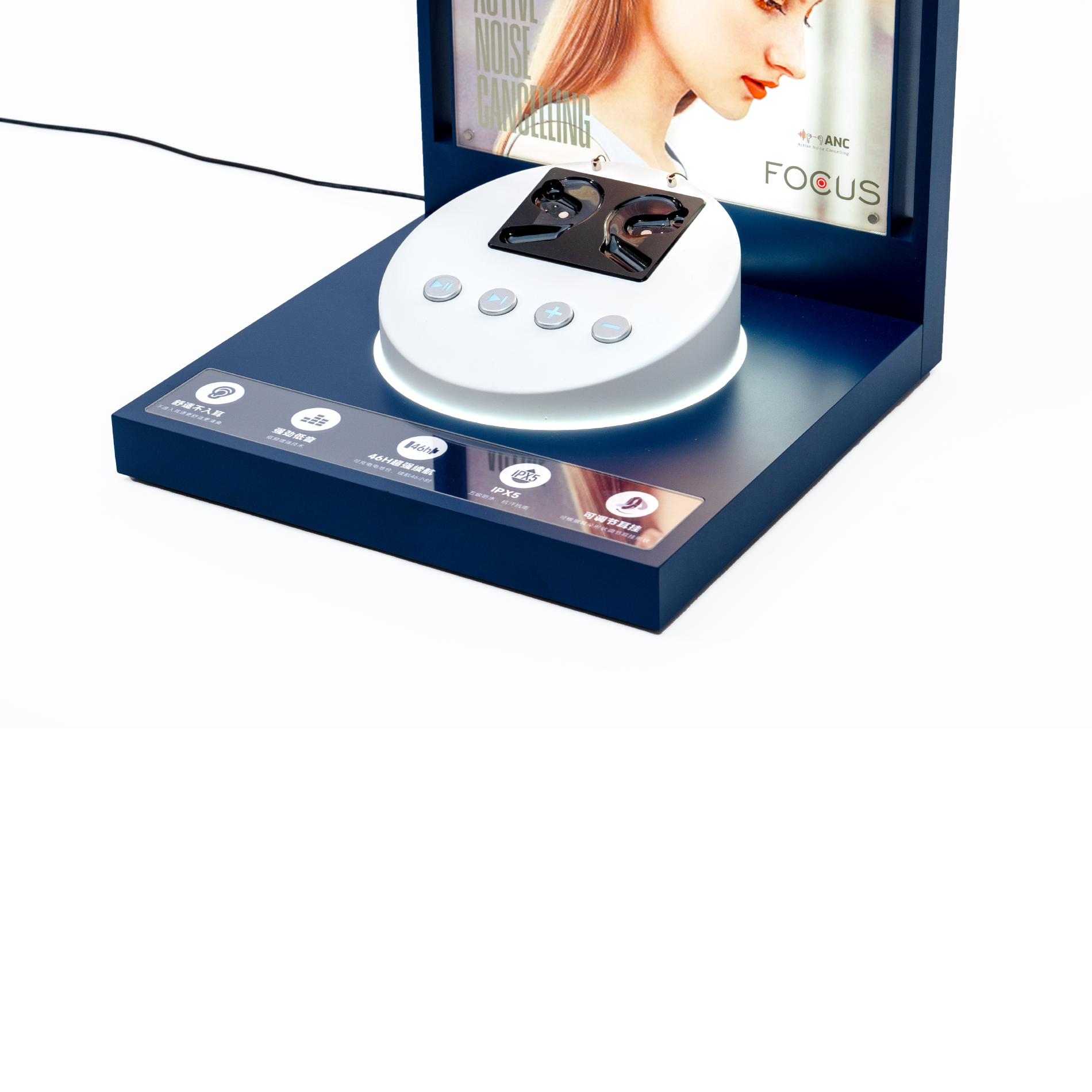 Customized Acrylic LCD Screen Countertop Display Stands for BT Headsets Accessories Etc Applicable to Supermarkets Phone Shops — view 5