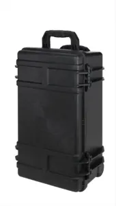 Capa rígida com caixa de ferramentas de espuma com alça telescópica IP67 Caixa de transporte de plástico à prova d'água