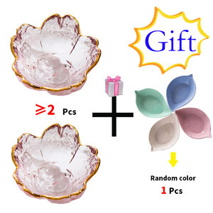 Assiette à salade décorative en <span class=keywords><strong>verre</strong></span> avec incrustation dorée cerise, mini-bol à fruits, vaisselle <span class=keywords><strong>de</strong></span> <span class=keywords><strong>cuisine</strong></span> - Product Image 6