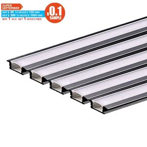 Toco noir blanc <span class=keywords><strong>rectangulaire</strong></span> de haute qualité monté en surface sans garniture en forme de <span class=keywords><strong>U</strong></span> encastré Led en alliage d'<span class=keywords><strong>aluminium</strong></span> anodisé série 6000 - Product Image 1
