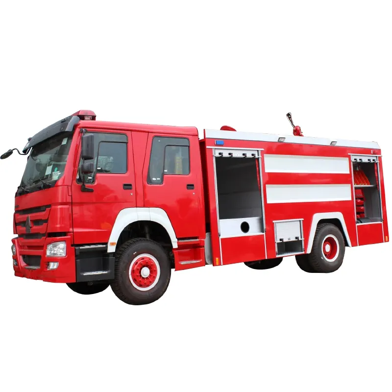 Çin marka yangın söndürme kamyonu Sinotruk Howo 4x2 itfaiyeci merdiven kamyon köpük itfaiye kamyonu
