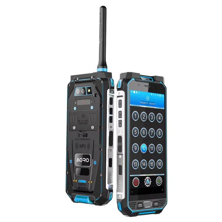 AORO M5 Android 8.1 cheap android phones Use LTE DMR PPT+POC Double Walkie Talkie Smartphone Rugged Mobile Phone