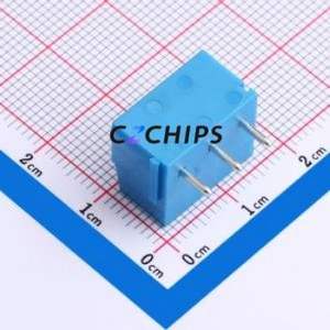 DB300R-5.0-3P-BU-S Screw Terminal Block P=5mm Connector ( Construction: 1x3P )( Pitch: 5mm )( Color: Blue ) - Product Image 2