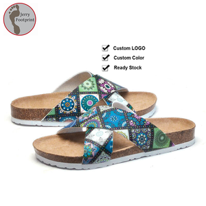 Pantofole da donna personalizzate ortopedico comodo sughero hawaiano boemia Cross Band Footcare Indoor Outdoor Summer Beach sandalo - Product Image 1