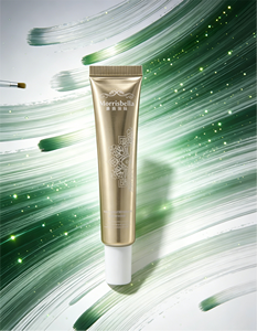 Tubo <span class=keywords><strong>de</strong></span> Crema para Ojos Gold ABL con Boquilla Blanca Puntiaguda, Tapa Personalizada con Impresión Floral Blanca en Seda, Envase Vacío Anti-Edad para el Cuidado <span class=keywords><strong>de</strong></span> la Piel - Product Image 4