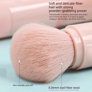 Retractable <b>Makeup</b> <b>Brush</b> Set 4 in 1 Travel <b>Makeup</b> <b>Brushes</b> with Protective <b>Case</b> Soft Powder Blush <b>Brush</b> for Women Girls - Product Image 4