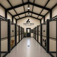 Snel te monteren modulaire geprefabriceerde stalen constructie opslagloods hondenkennel - duurzaam dierenverblijf