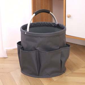 Foldable <b>Garden</b> Tool Basket Oxford Fabric Storage <b>Bag</b> with Handle & 6 Side Pockets - Product Image 3